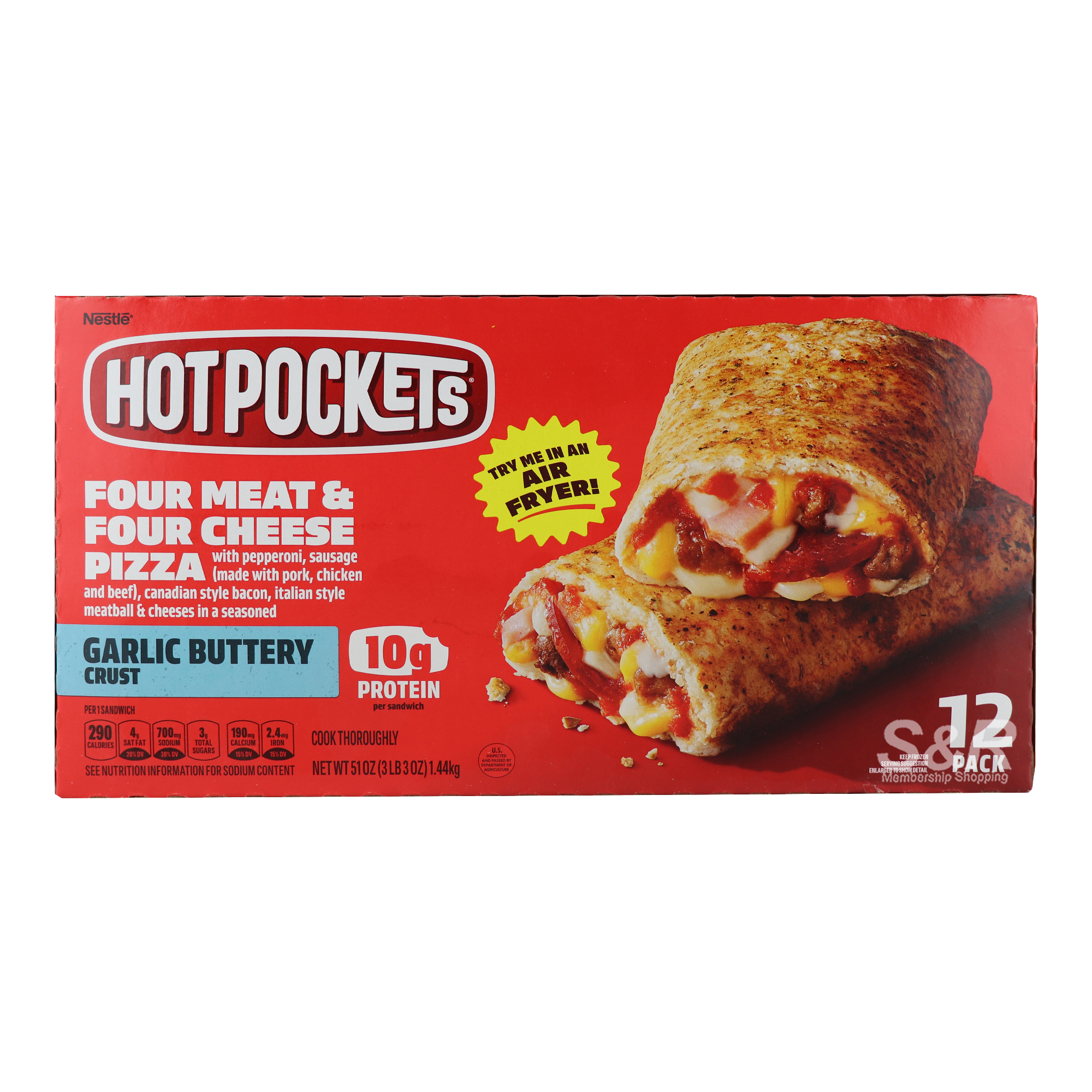Hot Pockets Four Meat and Four Cheese Pizza 12pcs Hot Pockets Four Meat and Four Cheese Pizza 12pcs